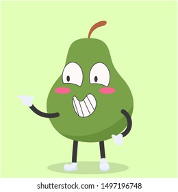 funny avocado characters with happy expressions vector illustration,avocado cartoon