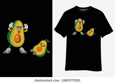 Funny Avocado Dad Vegan Guacamole Avocado Papacado T-Shirt