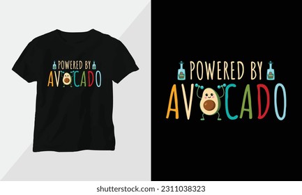 Funny Avocado t-shirt design concept Apparel design Cartoon with typography
