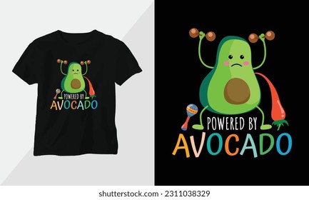 Funny Avocado t-shirt design concept Apparel design Cartoon with typography
