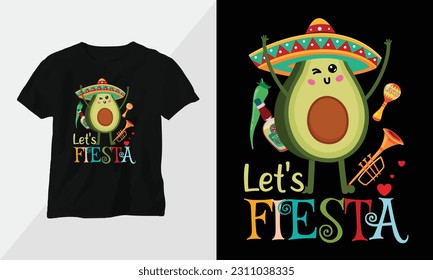 Funny Avocado t-shirt design concept Apparel design Cartoon with typography