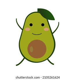 A funny avocado in vector, eps 10