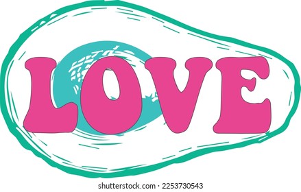 Funny Avocado Vegan Lover Quotes and Graphics for T-Shirts and other Print Items. Colorful Vector Illustration and Typography for Print on Demand Business Industry. 