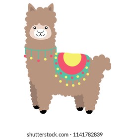Funny aztec alpaca