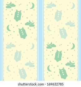 Funny Babies clothes pattern in pastel colors