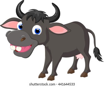 funny baby buffalo cartoon