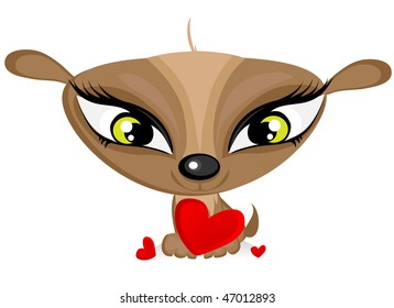 Funny Baby Dog. vector file