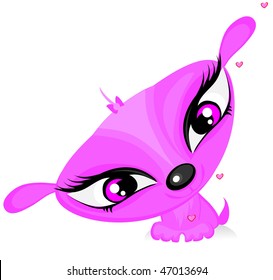 Funny Baby Dog. vector file.
