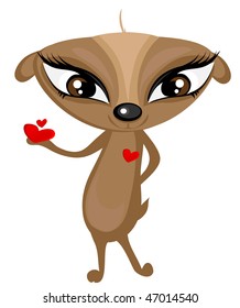 Funny Baby Dog. vector file.