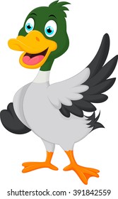 funny baby duck waving hand