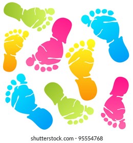 Funny Baby Foot Prints