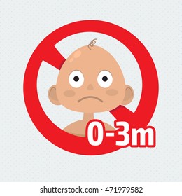 Funny baby forbidden sign 0-3m