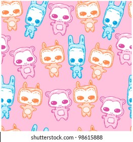 funny baby monsters background