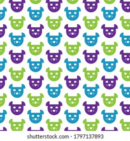 Patrón de bebé gracioso con animales. Adecuado para textiles, libros e impresión.