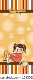 funny baby shower cartoon card