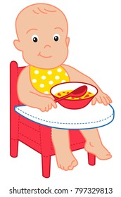 funny baby, vector illustration