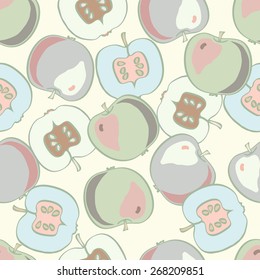 Funny background with apples