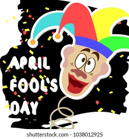 Funny background for April Fool Day. Vector illustration