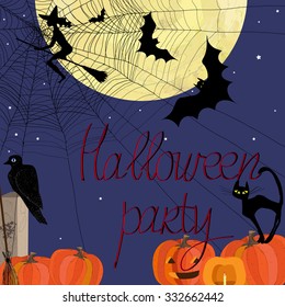 Funny background for Halloween party.
