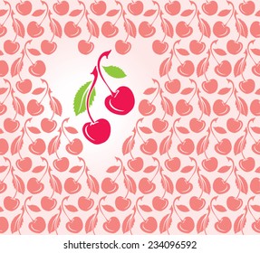 Funny background love cherries.