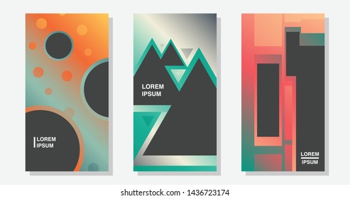 Funny background's set, vector illustration design.