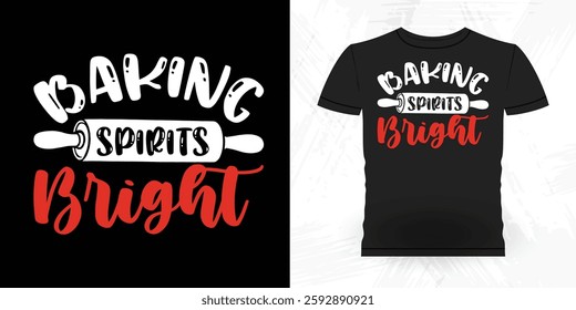 Funny Bake Vintage Baking T-shirt Design