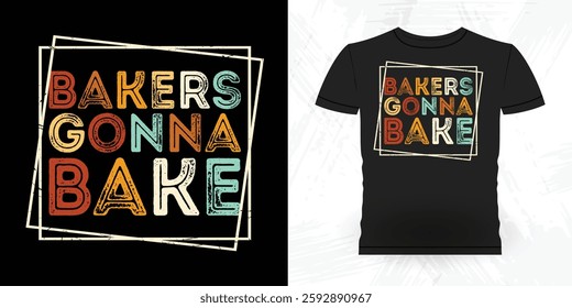 Funny Bake Vintage Baking T-shirt Design