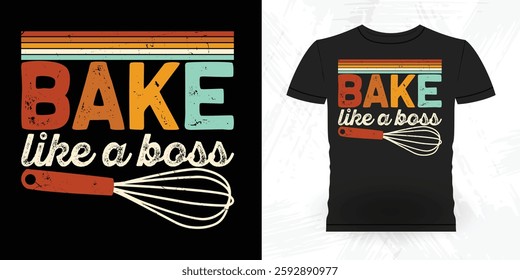 Funny Bake Vintage Baking T-shirt Design