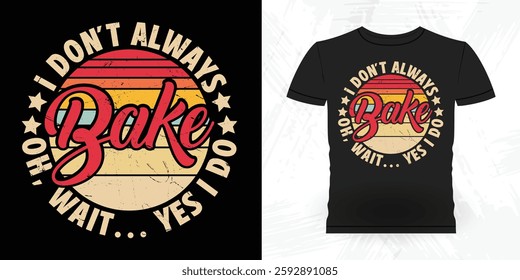 Funny Bake Vintage Baking T-shirt Design