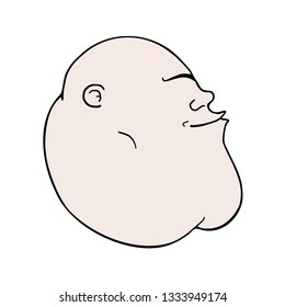 funny bald man draw