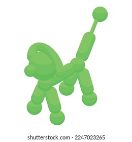 Funny balloon dog icon isometric vector. Toy animal. Cute magic