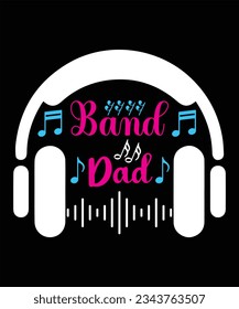 
Funny band dad t-shirt design