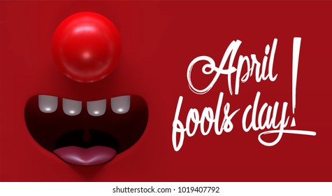 Funny banner for april Fools Day holiday with place for your text.