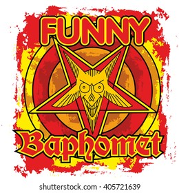 funny baphomet, grunge.vintage design t-shirts

