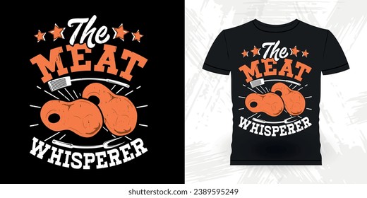 Funny Barbecue Lover Retro Vintage BBQ Smoking T-shirt Design