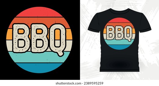 Funny Barbecue Lover Retro Vintage BBQ Smoking T-shirt Design