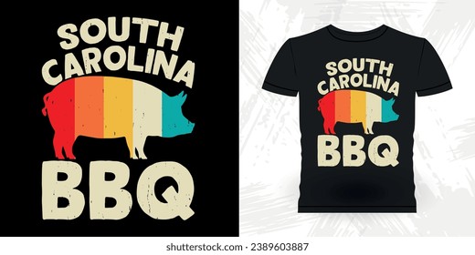 Funny Barbecue Lover Retro Vintage BBQ Smoking T-shirt Design