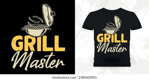 Funny Barbecue Lover Retro Vintage BBQ Smoking T-shirt Design