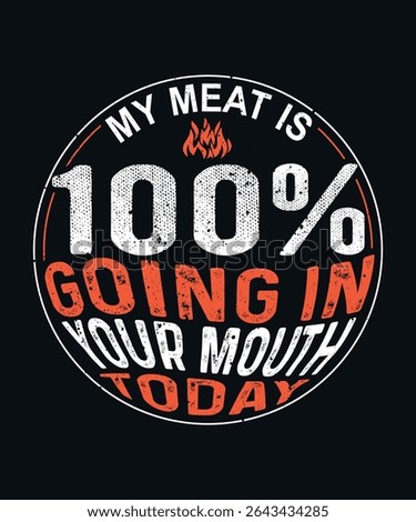 funny barbecue quote design with bold vintage text saying 