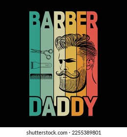 Funny Barber Daddy Father Day funny t-shirt design