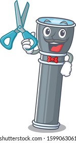 Funny Barber flashlight Scroll cartoon character design style