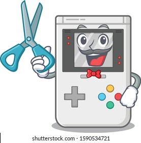 Funny Barber handheld game Scroll cartoon character design style