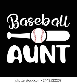 Funny Baseball aunt vector design for sale