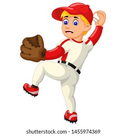 Funny Baseball Player Cartoon For Your Design