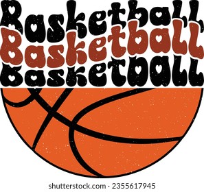 Funny Basketball Sublimation Design Graphics. Black Pumpkin Color Typographic Combination on White Background makes a ready Template for Printing on Clothing and Sport Apparels.