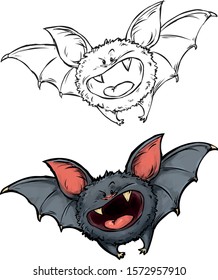 funny bat flies and yells