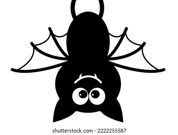 funny bat in illustrator on white background