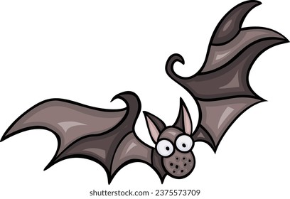 Funny bat isolated on white

