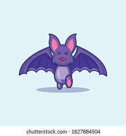 funny bat vector illustration design. halloween vector
