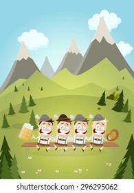 funny bavarian party background